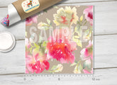 Peony Flowers Patterned Adhesive Vinyl 077